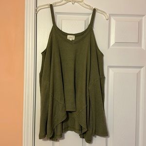 Deletta olive off the shoulder sweater from boutique